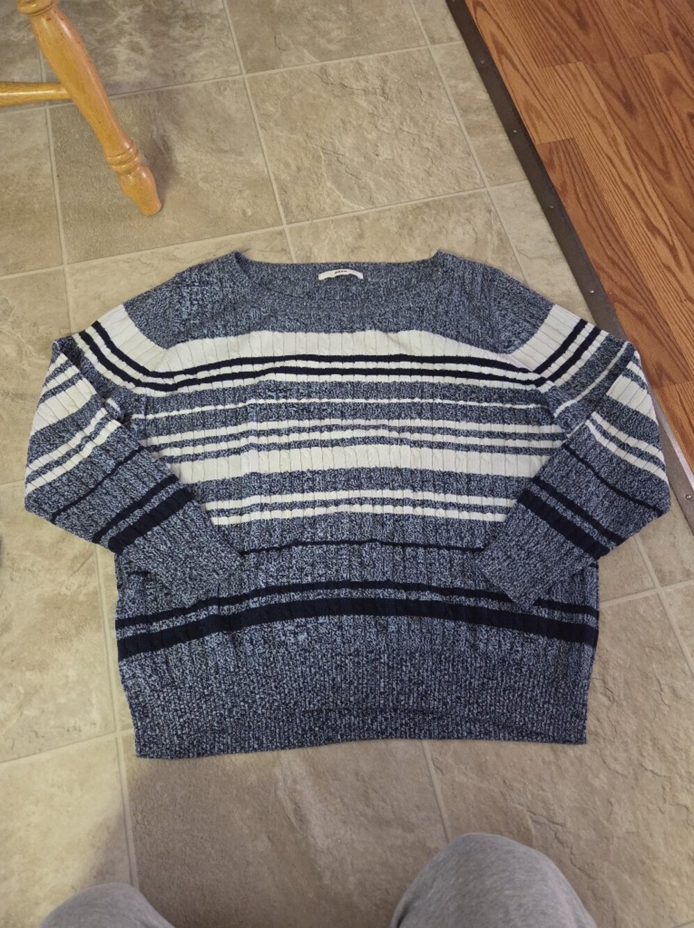 Navy White Striped Sweater / Jumper